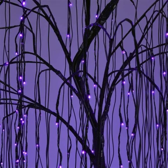 7 Feet Halloween Willow Tree with Spiders, 256 LED Lights for Home, Festival, - Picture 4 of 6